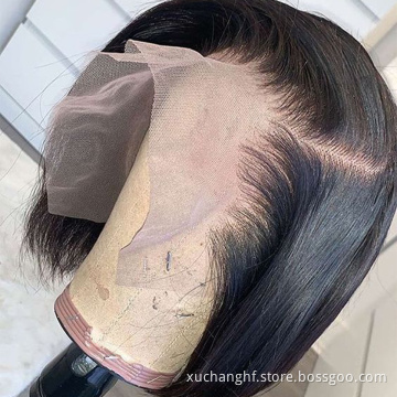 Wholesale Glueless Peruvian Bob Lace Front Wigs Pixie Cut Short Hd Full Lace Bob Wigs Curly Lace Frontal Virgin Human Hair Wig